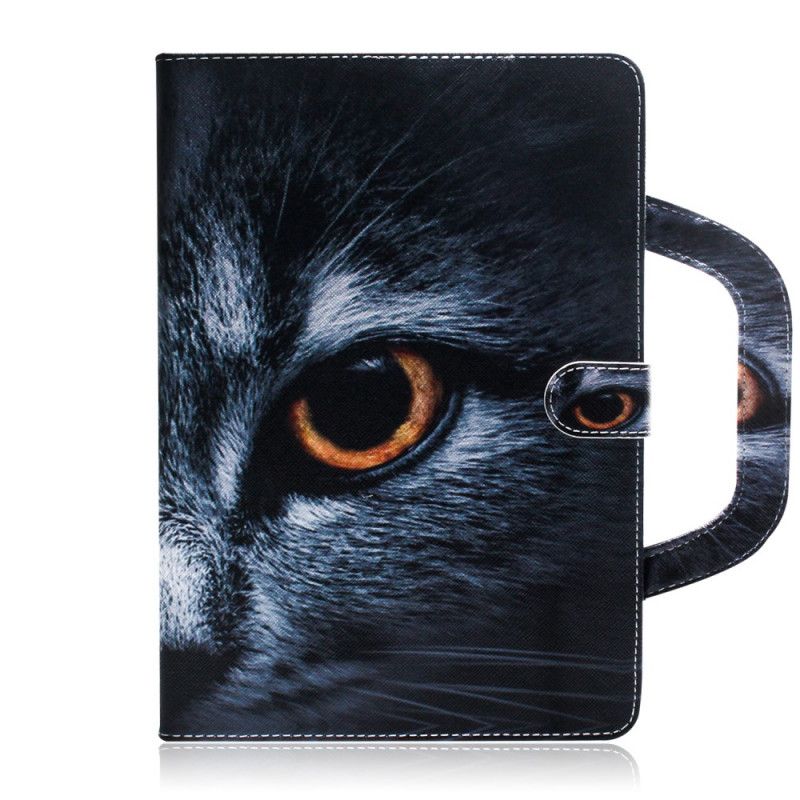 Cover Folio-hoesje Samsung Galaxy Tab S7 Telefoonhoesje Kat Met Handvat