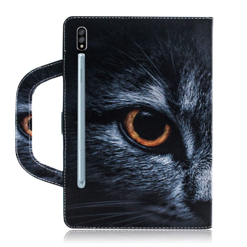 Cover Folio-hoesje Samsung Galaxy Tab S7 Telefoonhoesje Kat Met Handvat