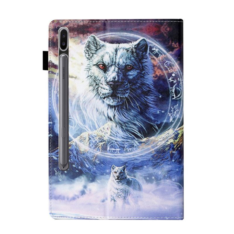 Cover Folio-hoesje Samsung Galaxy Tab S7 Telefoonhoesje Wolven