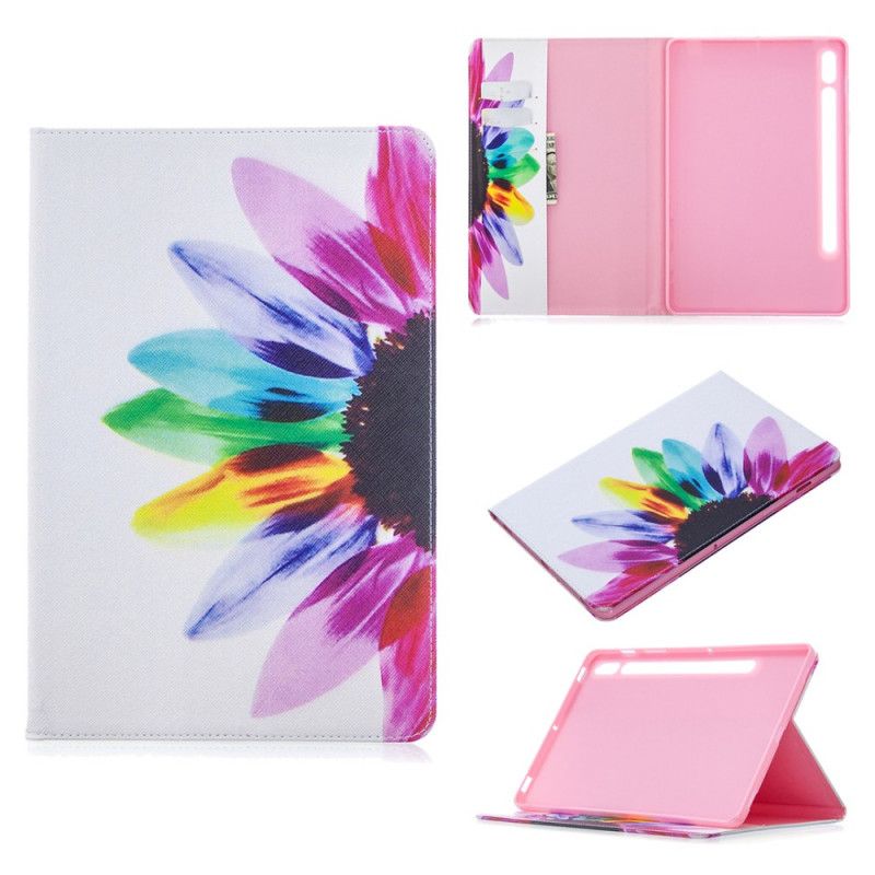 Cover Samsung Galaxy Tab S7 Aquarelbloem