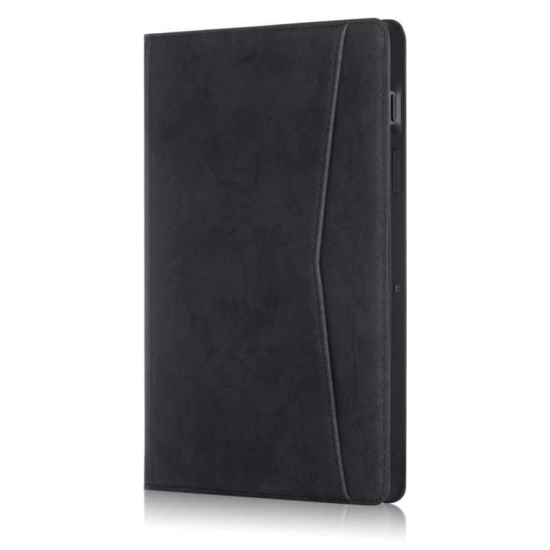 Cover Samsung Galaxy Tab S7 Grijs Zwart Zakelijk Leereffect