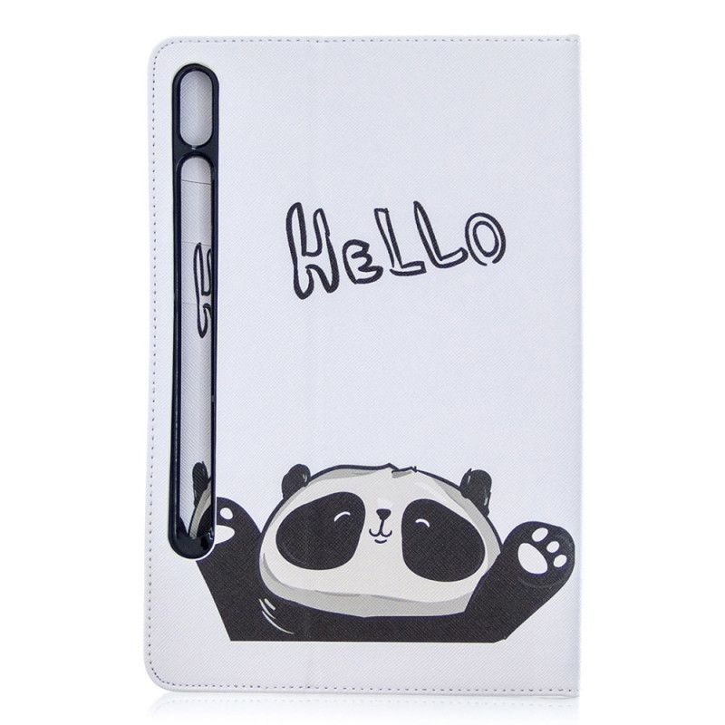 Cover Samsung Galaxy Tab S7 Groen Wit Patroon Panda-Print