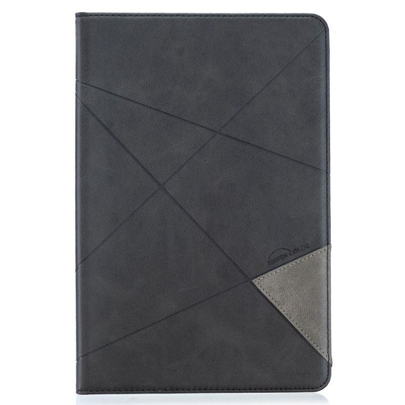 Cover voor Samsung Galaxy Tab S7 Grijs Zwart Geometrie