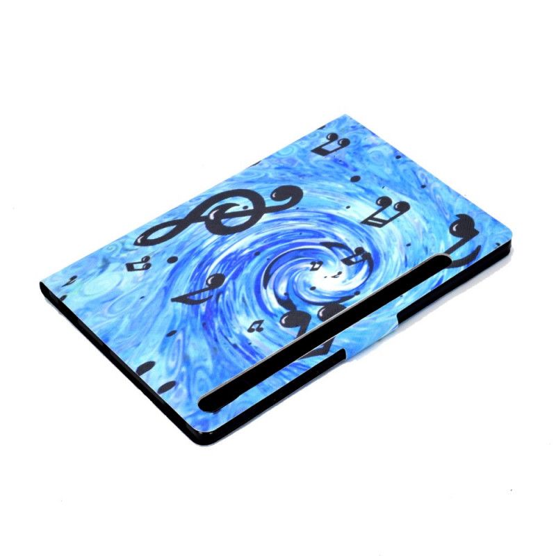 Flip Case Leren Samsung Galaxy Tab S7 Muzieknoten