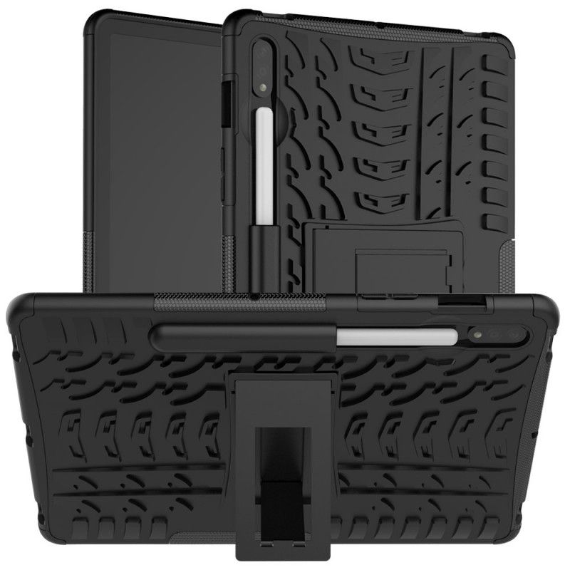 Hoesje Samsung Galaxy Tab S7 Wit Zwart Ultrabestendige Plus