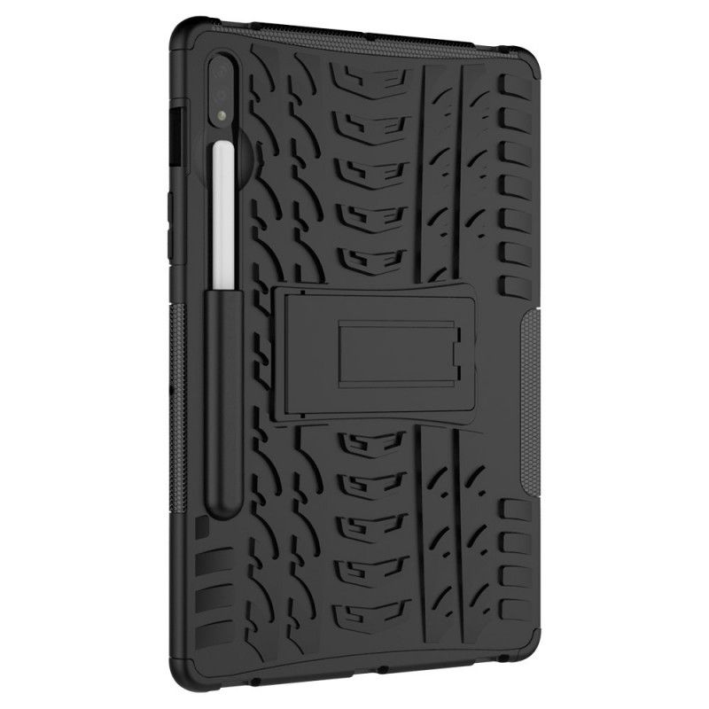 Hoesje Samsung Galaxy Tab S7 Wit Zwart Ultrabestendige Plus