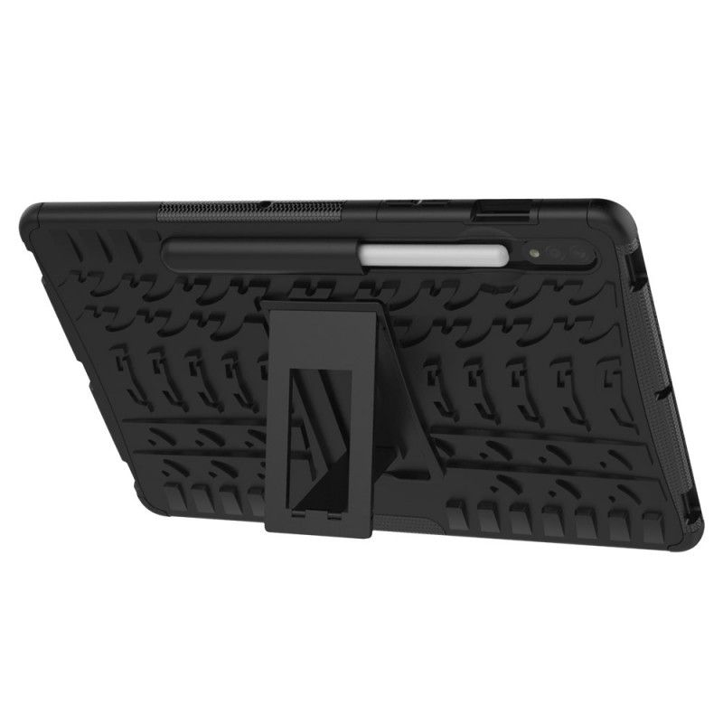 Hoesje Samsung Galaxy Tab S7 Wit Zwart Ultrabestendige Plus