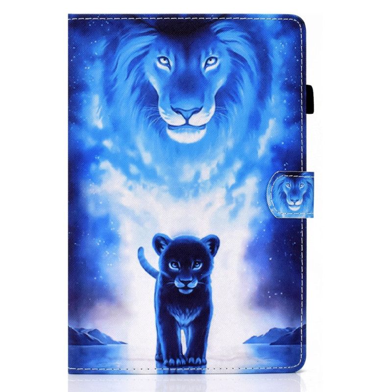 Kunstlederen Omslag Samsung Galaxy Tab S7 Leeuwenwelpje