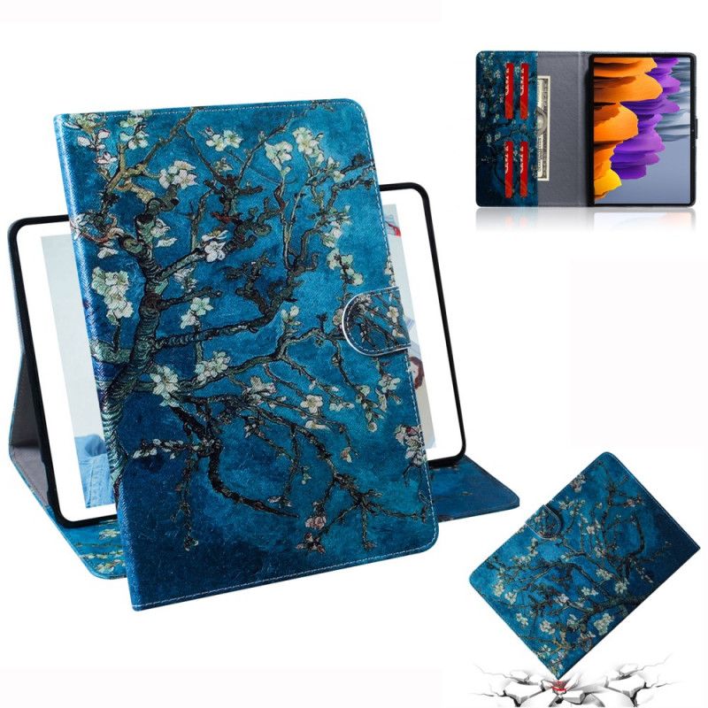 Leren Hoesje Samsung Galaxy Tab S7 Telefoonhoesje Bloeiende Takken