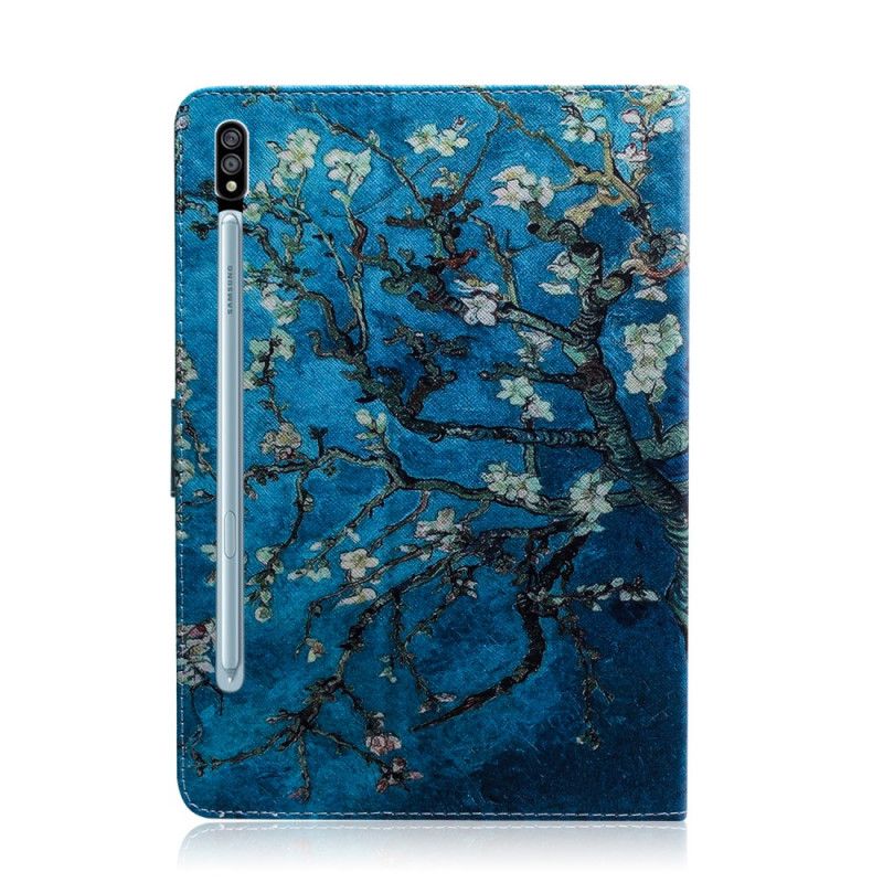 Leren Hoesje Samsung Galaxy Tab S7 Telefoonhoesje Bloeiende Takken