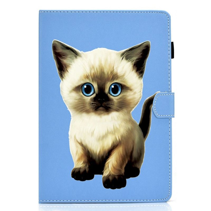 Leren Hoesje Samsung Galaxy Tab S7 Telefoonhoesje Leuk Kitten