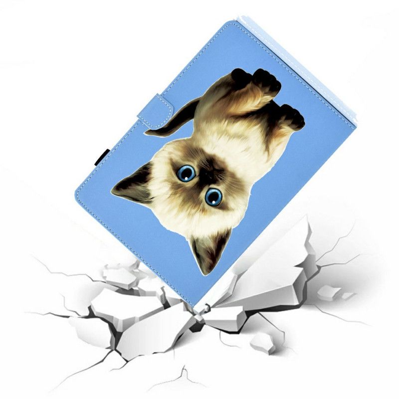Leren Hoesje Samsung Galaxy Tab S7 Telefoonhoesje Leuk Kitten