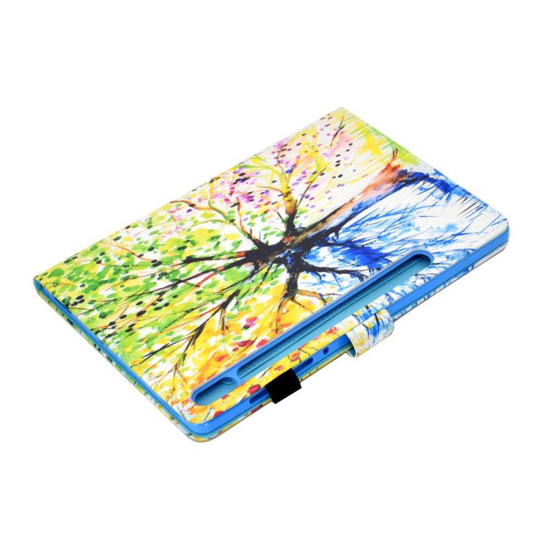 Leren Hoesje voor Samsung Galaxy Tab S7 Aquarelboom