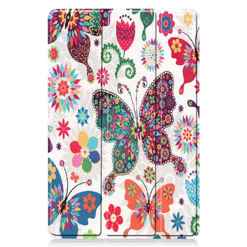 Smartcase Samsung Galaxy Tab S7 Vintage Stylushouder Voor Bloemen