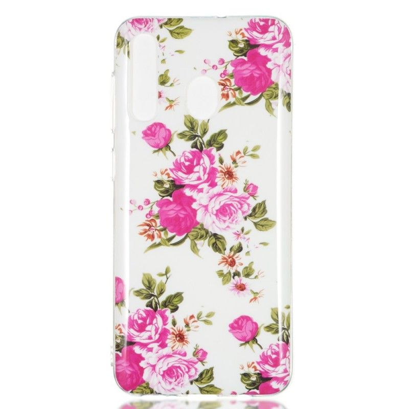 Case Hoesje Samsung Galaxy A50 Telefoonhoesje Fluorescerende Vrijheidsbloemen