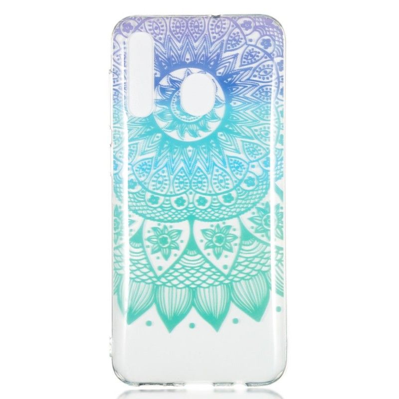 Case Hoesje Samsung Galaxy A50 Telefoonhoesje Transparant Blauwe Mandala