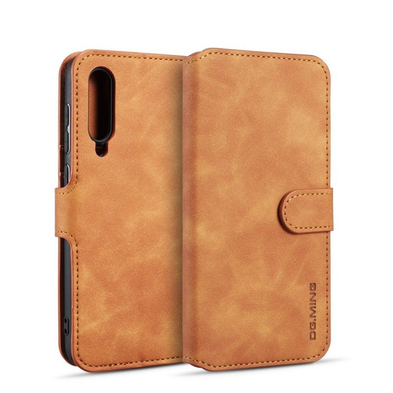 Cover Folio-hoesje Samsung Galaxy A50 Grijs Zwart Telefoonhoesje Retro Dg.Ming