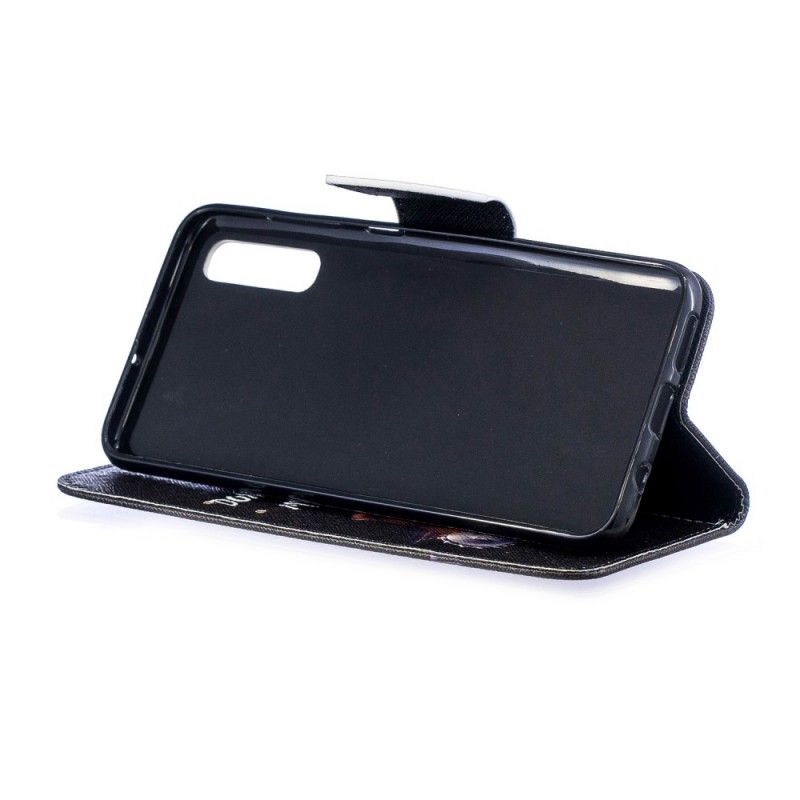 Flip Case Leren Samsung Galaxy A50 Gevaarlijke Beer