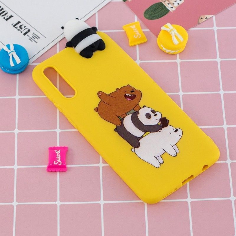 Hoesje Samsung Galaxy A50 Grappige Dieren 3D