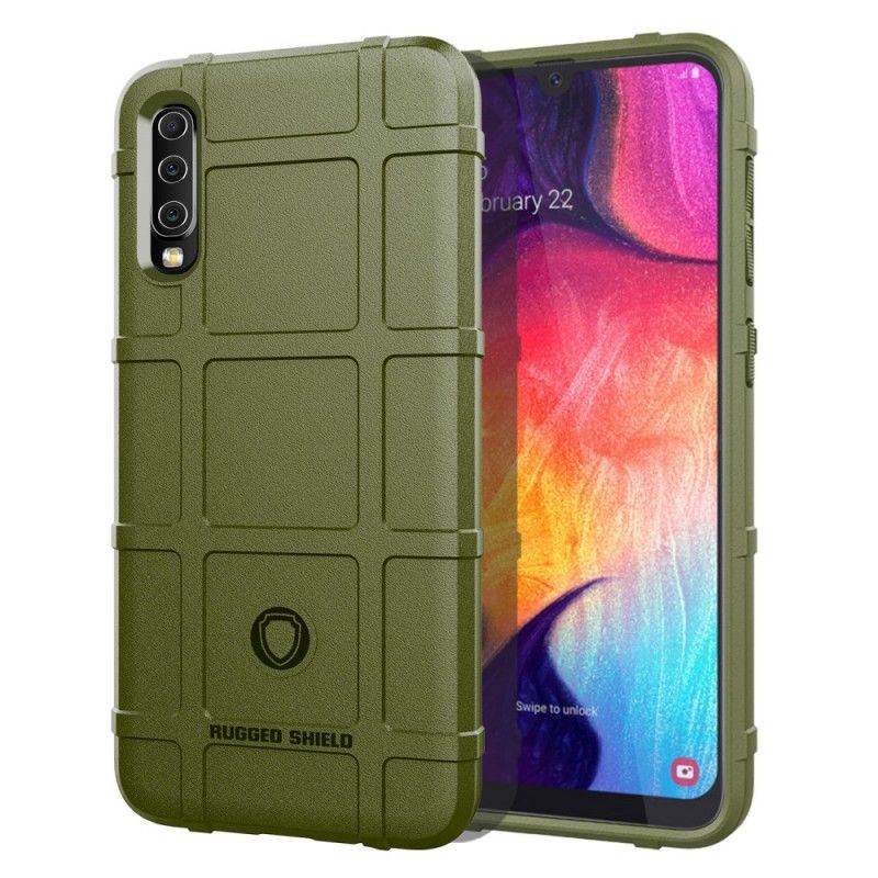 Hoesje Samsung Galaxy A50 Grijs Zwart Robuust Schild