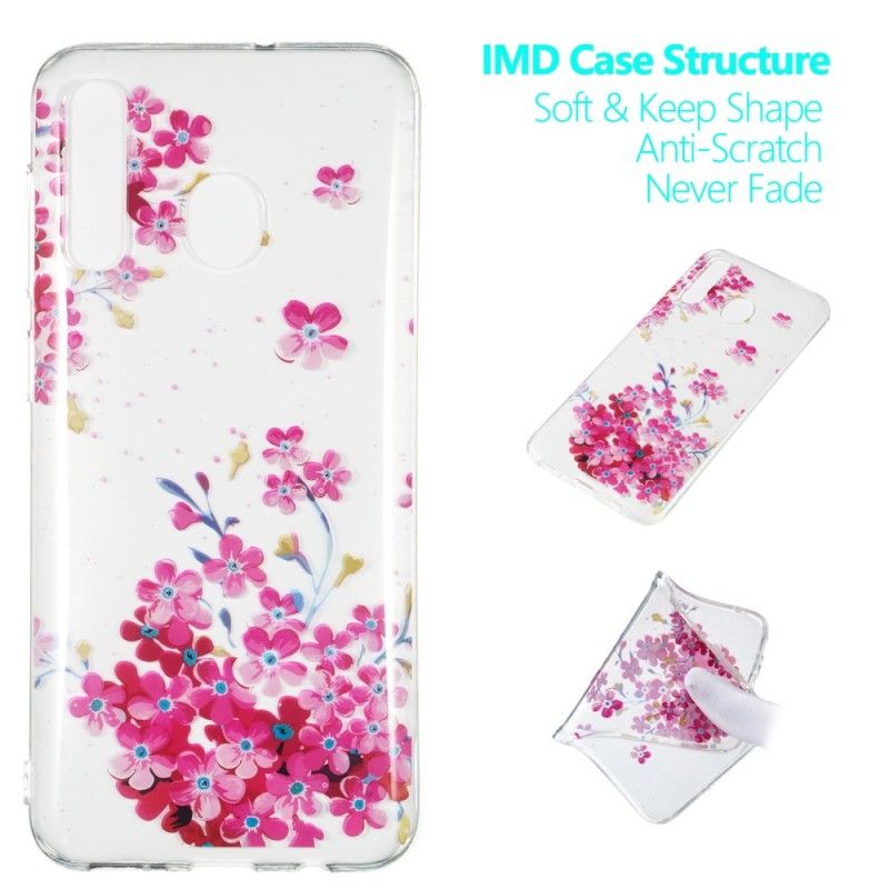 Hoesje Samsung Galaxy A50 Telefoonhoesje Kleine Roze Tuin