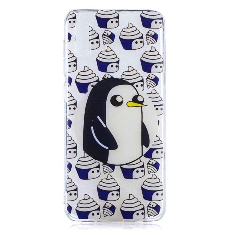 Hoesje Samsung Galaxy A50 Telefoonhoesje Transparante Pinguïns