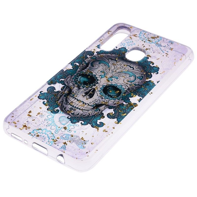 Hoesje voor Samsung Galaxy A50 Blauwe Schedel