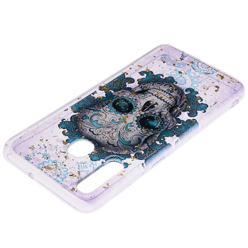 Hoesje voor Samsung Galaxy A50 Blauwe Schedel