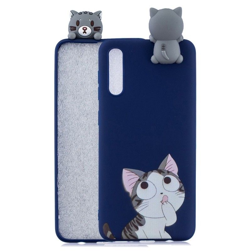 Hoesje voor Samsung Galaxy A50 Grappige 3D Kat