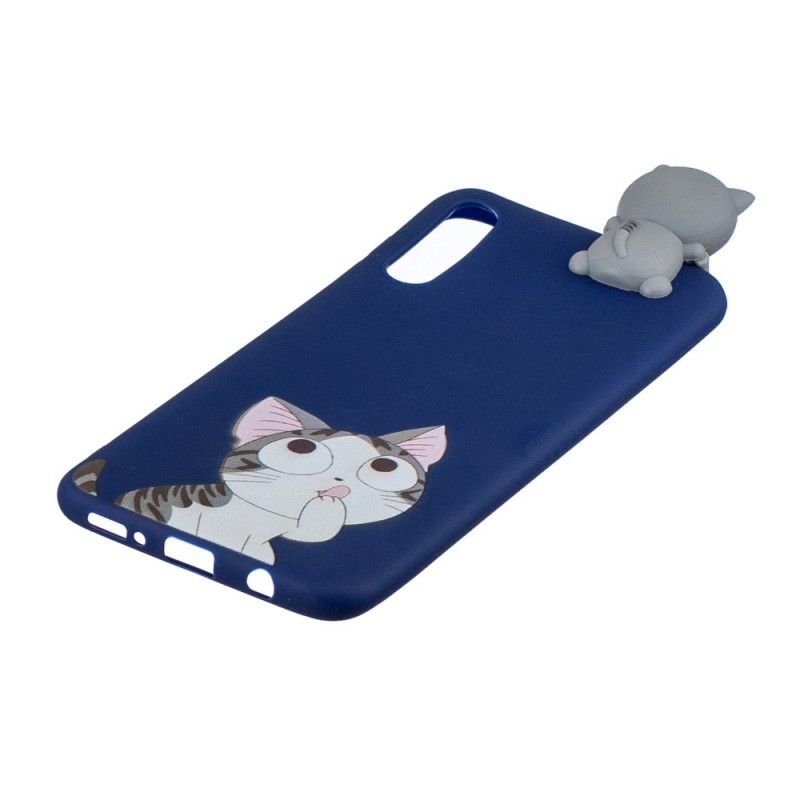 Hoesje voor Samsung Galaxy A50 Grappige 3D Kat