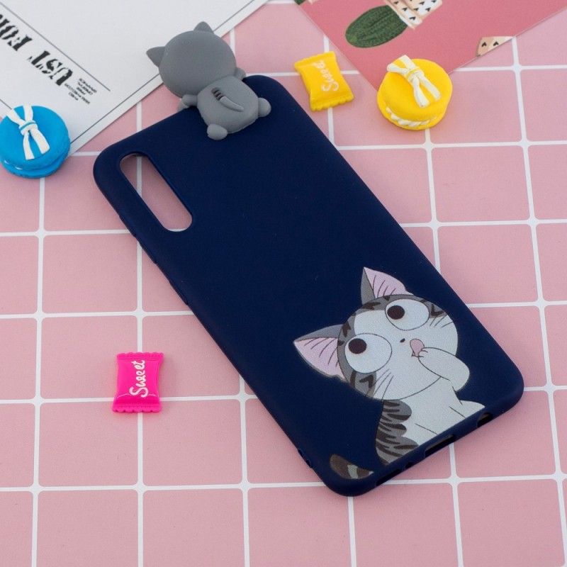 Hoesje voor Samsung Galaxy A50 Grappige 3D Kat