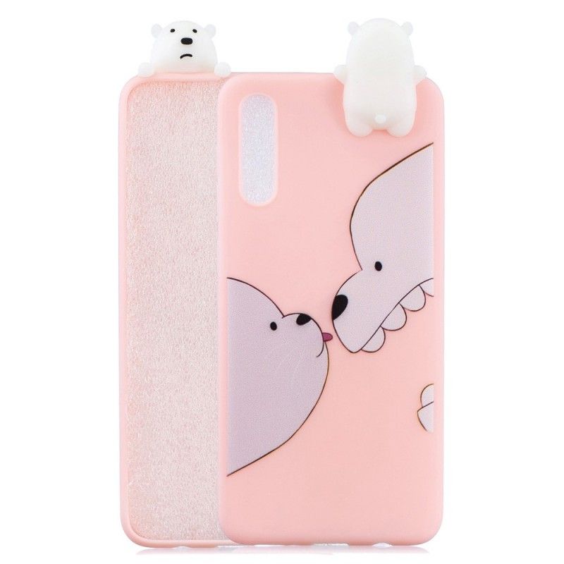 Hoesje voor Samsung Galaxy A50 Grappige Beer 3D