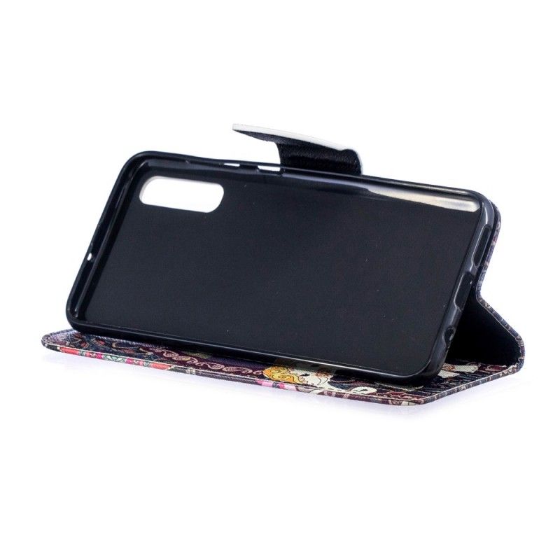 Leren Hoesje Samsung Galaxy A50 Etnische Olifantenmandala