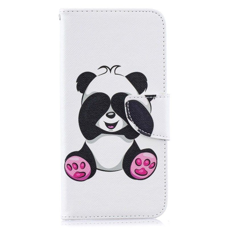 Leren Hoesje Samsung Galaxy A50 Leuke Panda