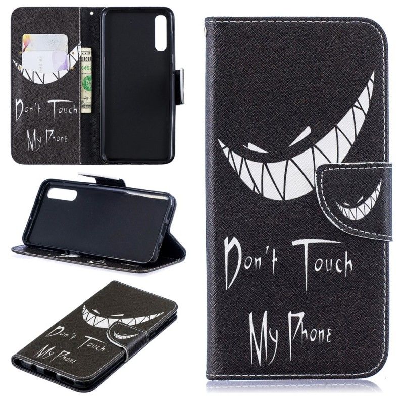 Leren Hoesje voor Samsung Galaxy A50 Duivelse Telefoon