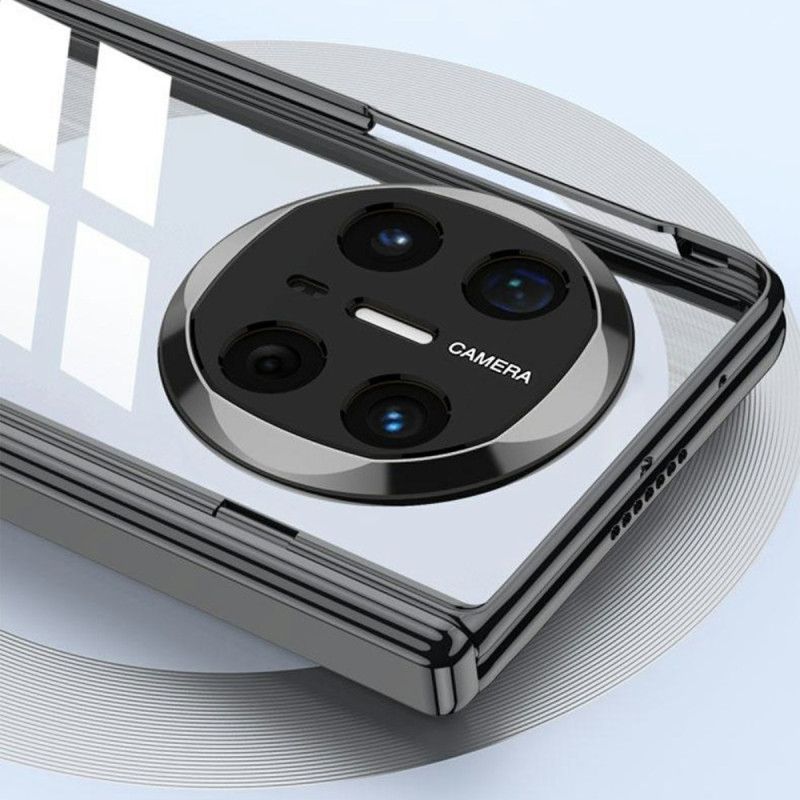 Hoesje Huawei Mate X6 Transparant Met Scharnier En Gehard Glas