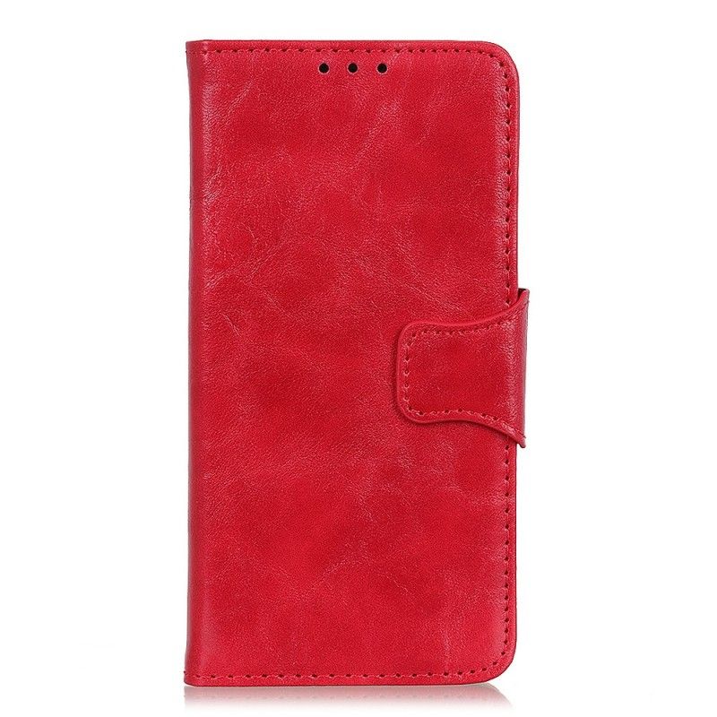 Bescherming Hoesje Samsung Galaxy A20e Rood Zwart Dubbelzijdige Magnetische Klep