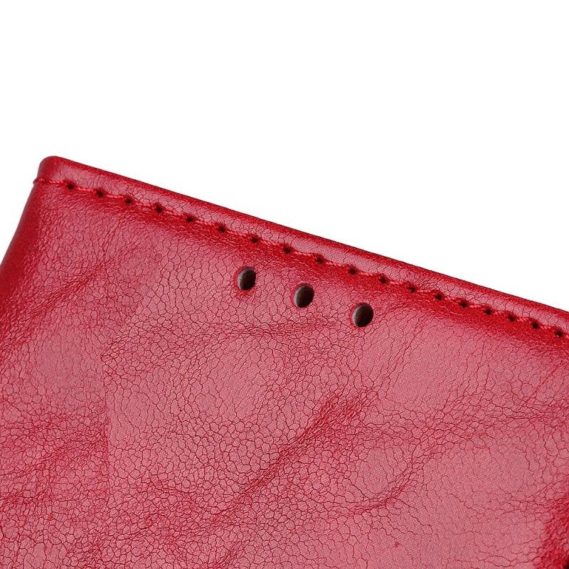 Bescherming Hoesje Samsung Galaxy A20e Rood Zwart Dubbelzijdige Magnetische Klep