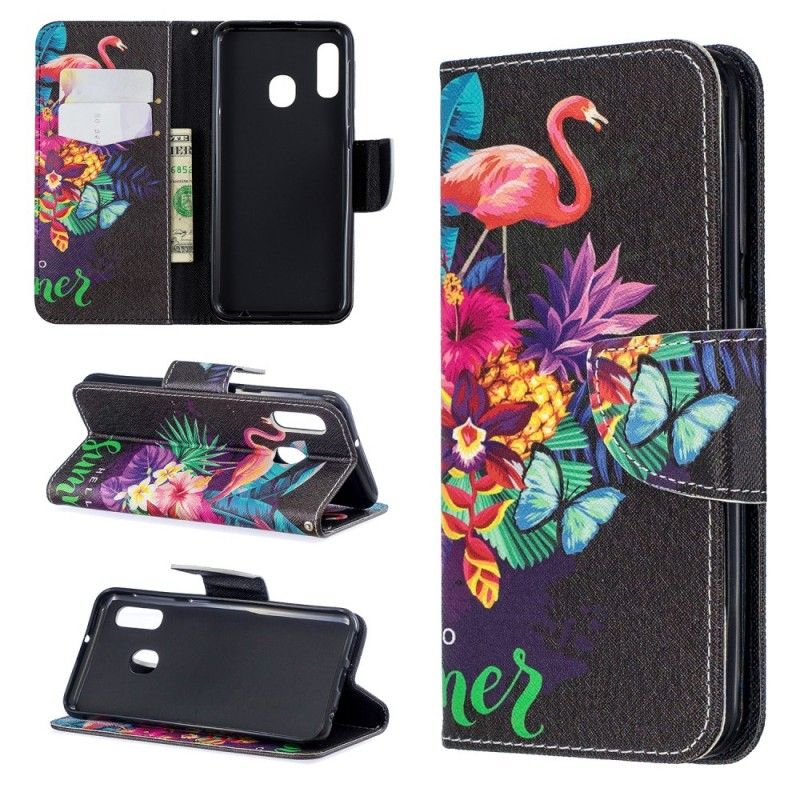 Bescherming Hoesje Samsung Galaxy A20e Telefoonhoesje Hallo Zomer