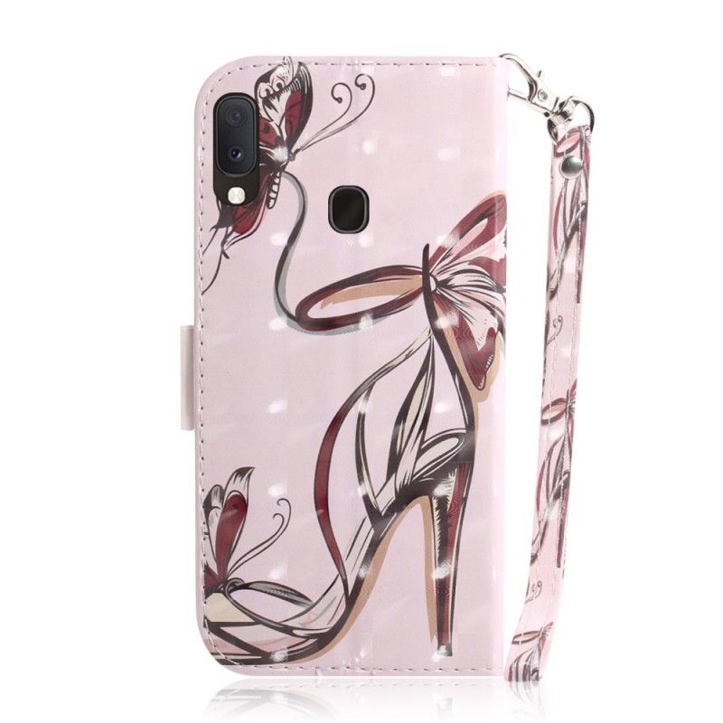 Cover Folio-hoesje Samsung Galaxy A20e Telefoonhoesje Pomp Met Riem