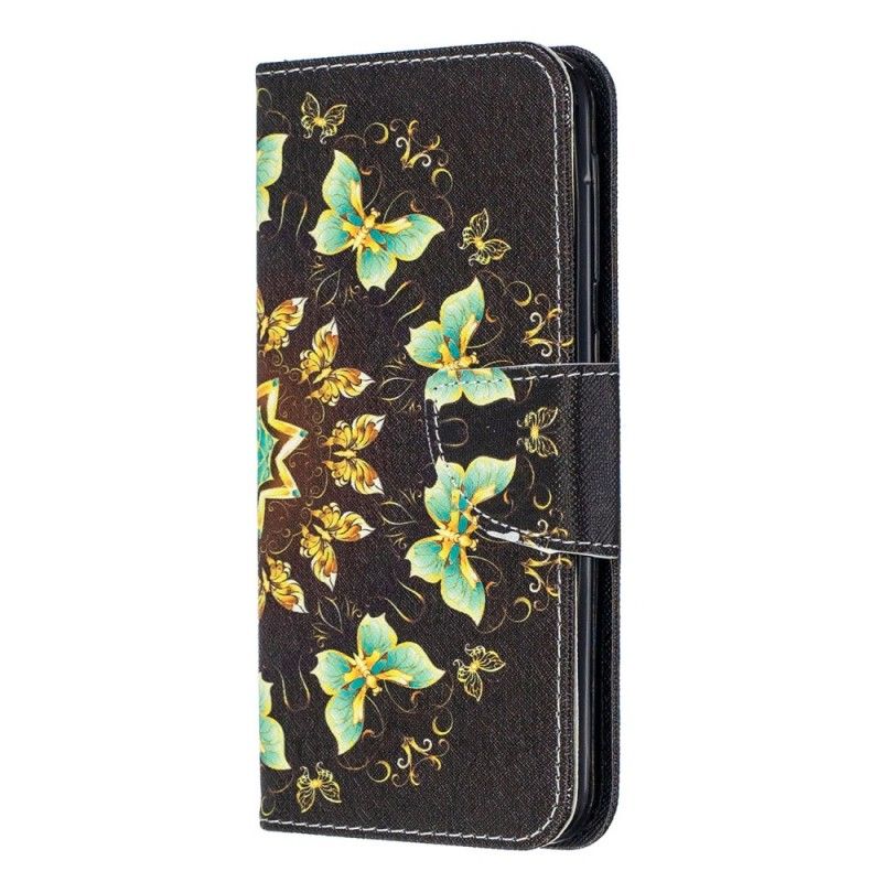 Cover Folio-hoesje Samsung Galaxy A20e Telefoonhoesje Vlinder Mandala