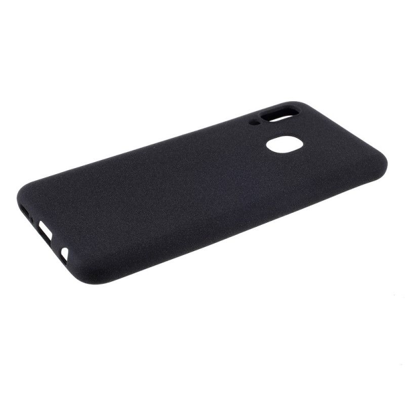 Cover Hoesje Samsung Galaxy A20e Grijs Zwart Telefoonhoesje Matte Glitter
