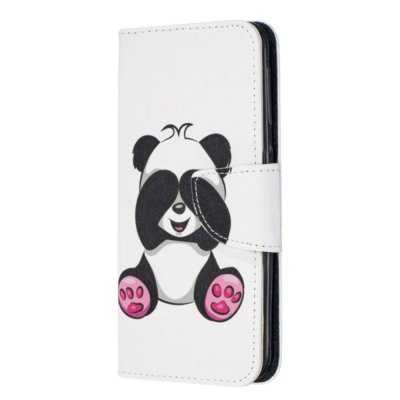 Flip Case Leren Samsung Galaxy A20e Leuke Panda