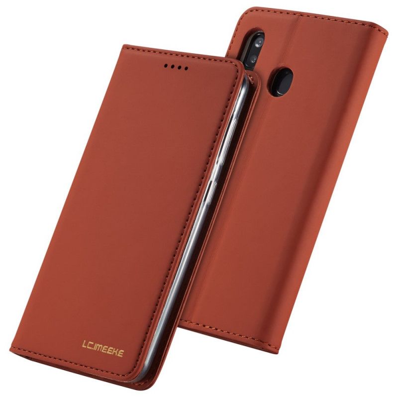 Folio-hoesje Samsung Galaxy A20e Donkerblauw Rood Toekomstig Lc.Imeeke