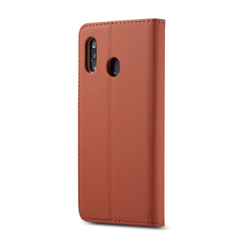 Folio-hoesje Samsung Galaxy A20e Donkerblauw Rood Toekomstig Lc.Imeeke