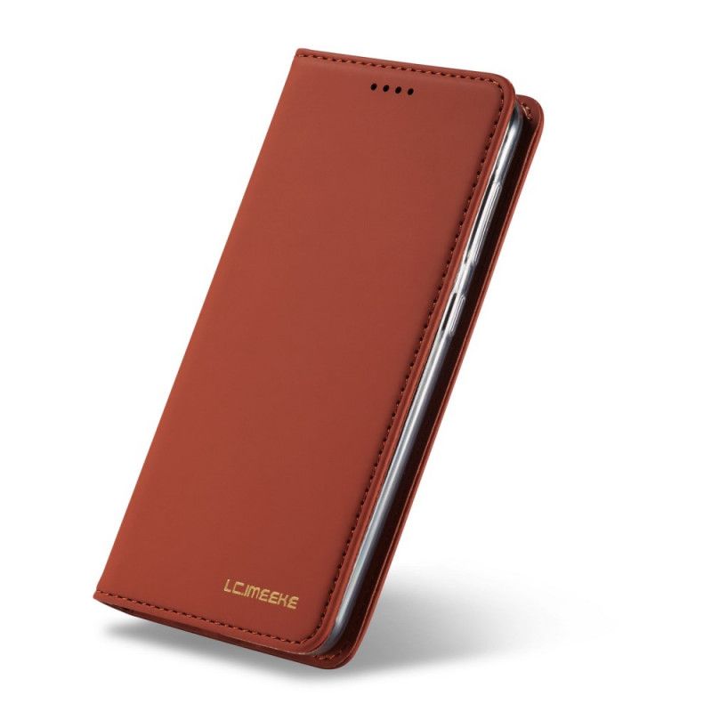 Folio-hoesje Samsung Galaxy A20e Donkerblauw Rood Toekomstig Lc.Imeeke