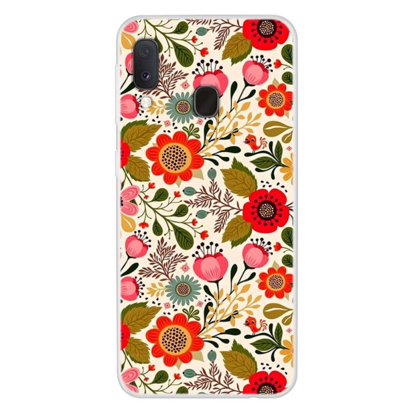 Hoesje Samsung Galaxy A20e Telefoonhoesje Bloementapijt