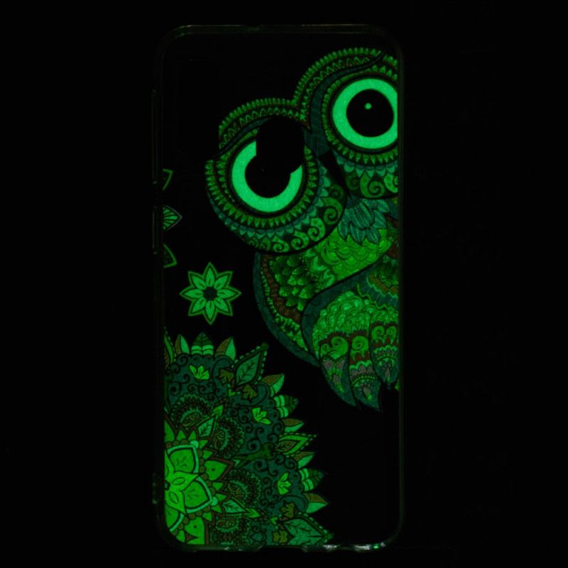 Hoesje Samsung Galaxy A20e Telefoonhoesje Fluorescerende Mandala-Uil