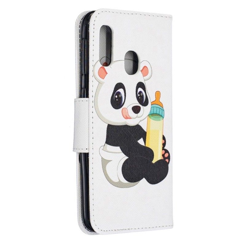 Leren Hoesje Samsung Galaxy A20e Babypanda