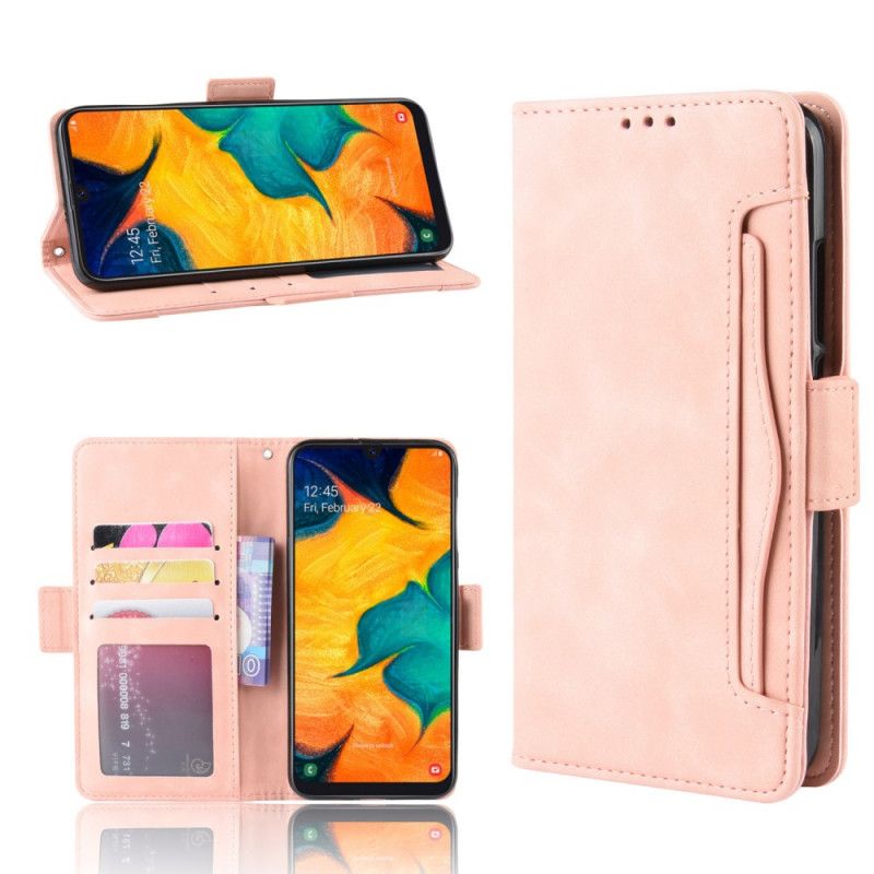 Leren Hoesje Samsung Galaxy A20e Rood Zwart Eersteklas Multikaart